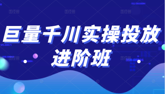 巨量千川实操投放进阶班，投放策略、方案，复盘模型和数据异常全套解决方法 - 网赚资源网-网赚资源网