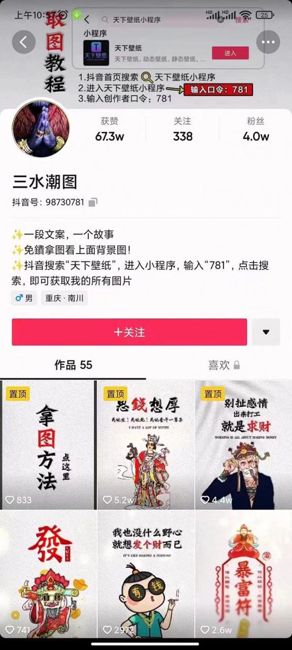 国潮壁纸变现项目，新手可操作日赚200+【素材+软件+教程】 - 网赚资源网-网赚资源网