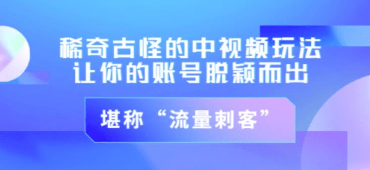 不讲李·稀奇古怪的冷门中视频冷门玩法，让你的账号脱颖而出，成为流量刺客！（图文+视频） - 网赚资源网-网赚资源网