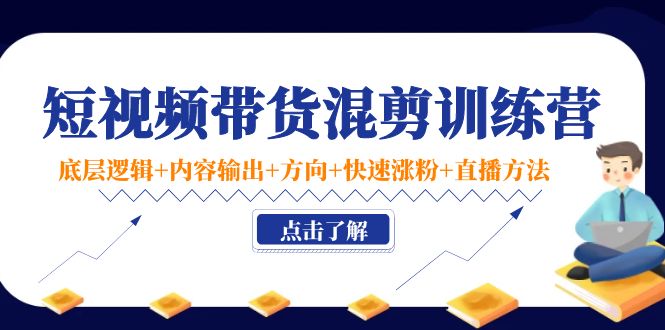 短视频带货混剪训练营：底层逻辑+内容输出+方向+快速涨粉+直播方法 - 网赚资源网-网赚资源网