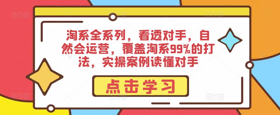 淘系全系列，看透对手，自然会运营，覆盖淘系99%的打法，实操案例读懂对手 - 网赚资源网-网赚资源网