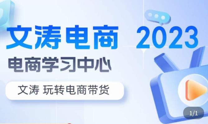 文涛电商·7天零基础自然流起号，​快速掌握店铺运营的核心玩法，突破自然展现量，玩转直播带货 - 网赚资源网-网赚资源网