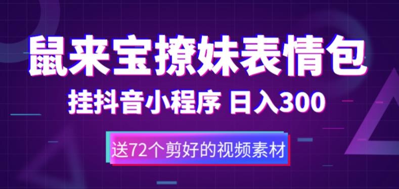 鼠来宝撩妹表情包，通过抖音小程序变现，日入300+（包含72个动画视频素材） - 网赚资源网-网赚资源网