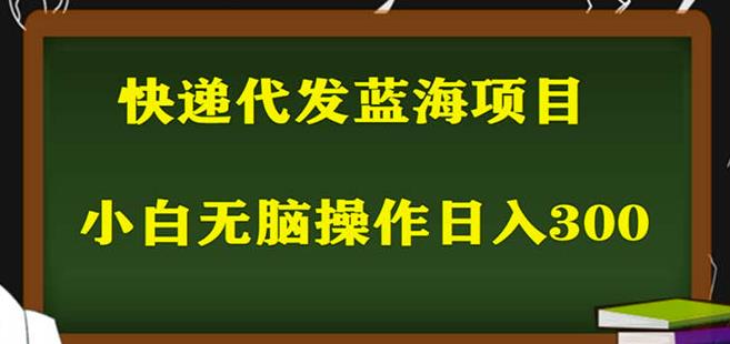 2023最新蓝海快递代发项目，小白零成本照抄也能日入300+ - 网赚资源网-网赚资源网