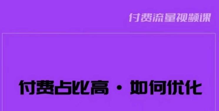 波波-付费占比高，如何优化？只讲方法，不说废话，高效解决问题！ - 网赚资源网-网赚资源网