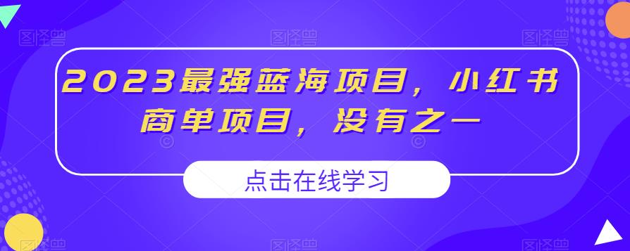 2023最强蓝海项目，小红书商单项目，没有之一【揭秘】 - 网赚资源网-网赚资源网