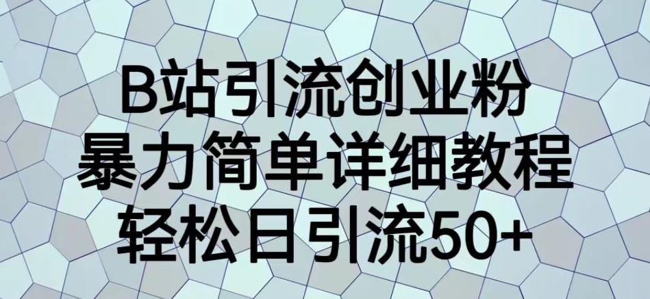 B站引流创业粉，暴力简单详细教程，轻松日引流50+【揭秘】 - 网赚资源网-网赚资源网