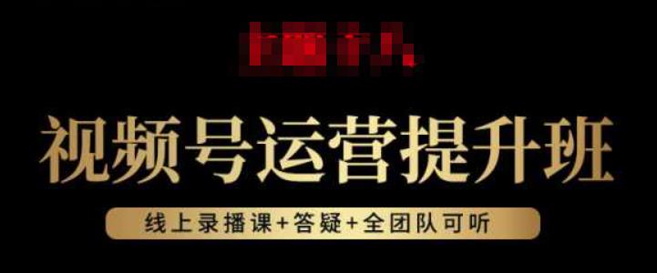 视频号运营提升班：视频号起号逻辑，视频号选品技巧及带货 - 网赚资源网-网赚资源网
