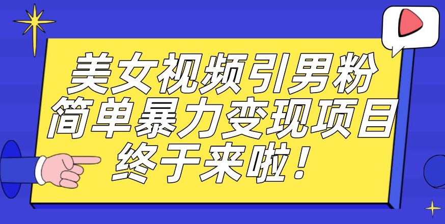 价值3980的男粉暴力引流变现项目，一部手机简单操作，新手小白轻松上手，每日收益500+【揭秘】 - 网赚资源网-网赚资源网