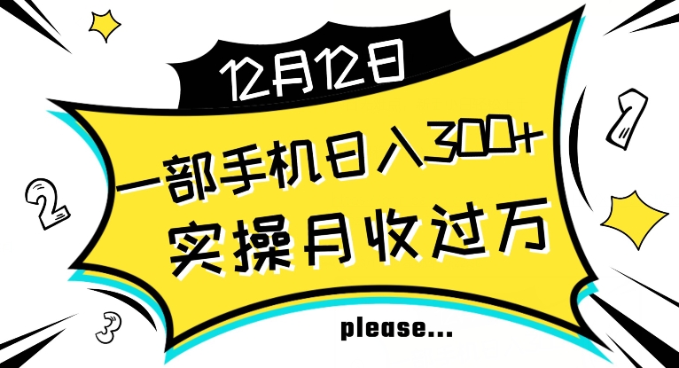 【全网变现首发】新手实操单号日入500+，渠道收益稳定，项目可批量放大【揭秘】 - 网赚资源网-网赚资源网