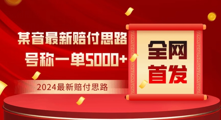 全网首发，2024最新抖音赔付项目，号称一单5000+保姆级拆解【仅揭秘】 - 网赚资源网-网赚资源网