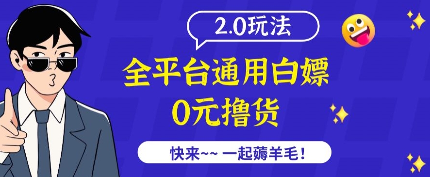 外面收费2980的全平台通用白嫖撸货项目2.0玩法【仅揭秘】 - 网赚资源网-网赚资源网