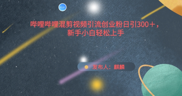 哔哩哔哩混剪视频引流创业粉日引300+，新手小白轻松上手【揭秘】 - 网赚资源网-网赚资源网