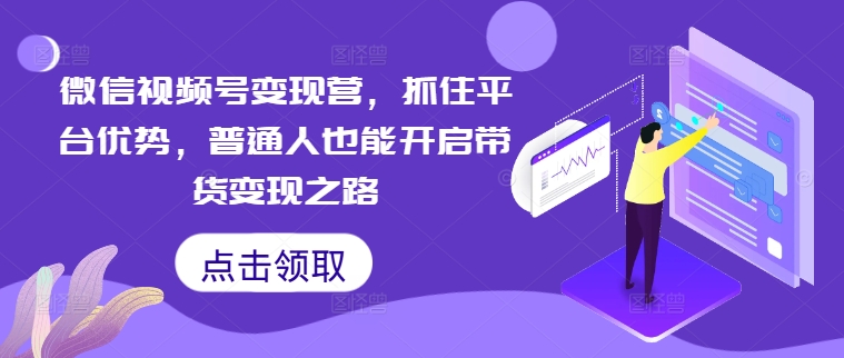 微信视频号变现营，抓住平台优势，普通人也能开启带货变现之路 - 网赚资源网-网赚资源网