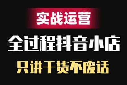 抖音小店精细化实战运营，只讲干货不废话 - 网赚资源网-网赚资源网