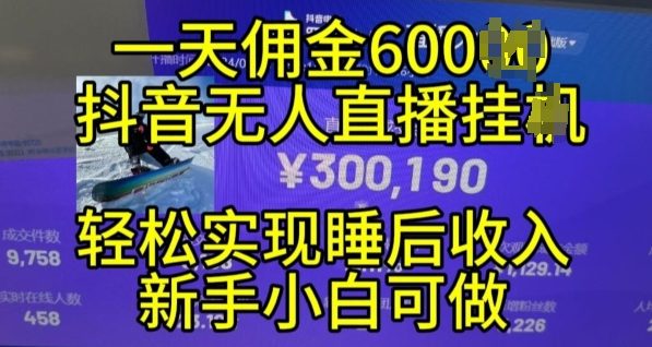 2024年11月抖音无人直播带货挂JI，小白的梦想之路，全天24小时收益不间断实现真正管道收益【揭秘】 - 网赚资源网-网赚资源网