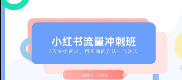 小红书流量冲刺班2025，最懂小红书的女人，快速教你2025年入局小红书 - 网赚资源网-网赚资源网