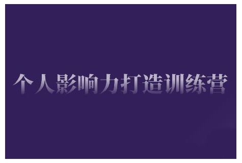 个人影响力打造训练营，掌握公域引流、私域运营、产品定位等核心技能，实现从0到1的个人IP蜕变 - 网赚资源网-网赚资源网