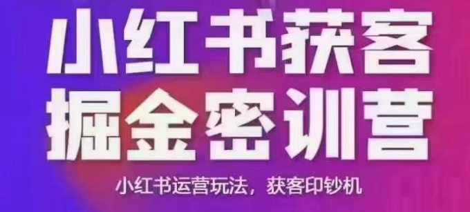 小红书获客掘金线下课，录音+ppt照片，小红书运营玩法，获客印钞机 - 网赚资源网-网赚资源网