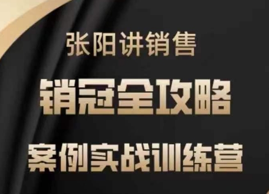 张阳讲销售实战训练营，​案例实战训练，销冠全攻略 - 网赚资源网-网赚资源网