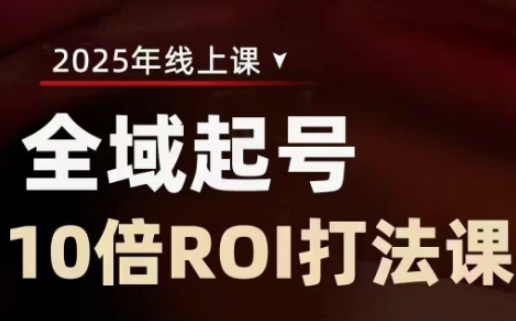 2025全域起号10倍ROI打法课，助你提升直播间的投资回报率 - 网赚资源网-网赚资源网